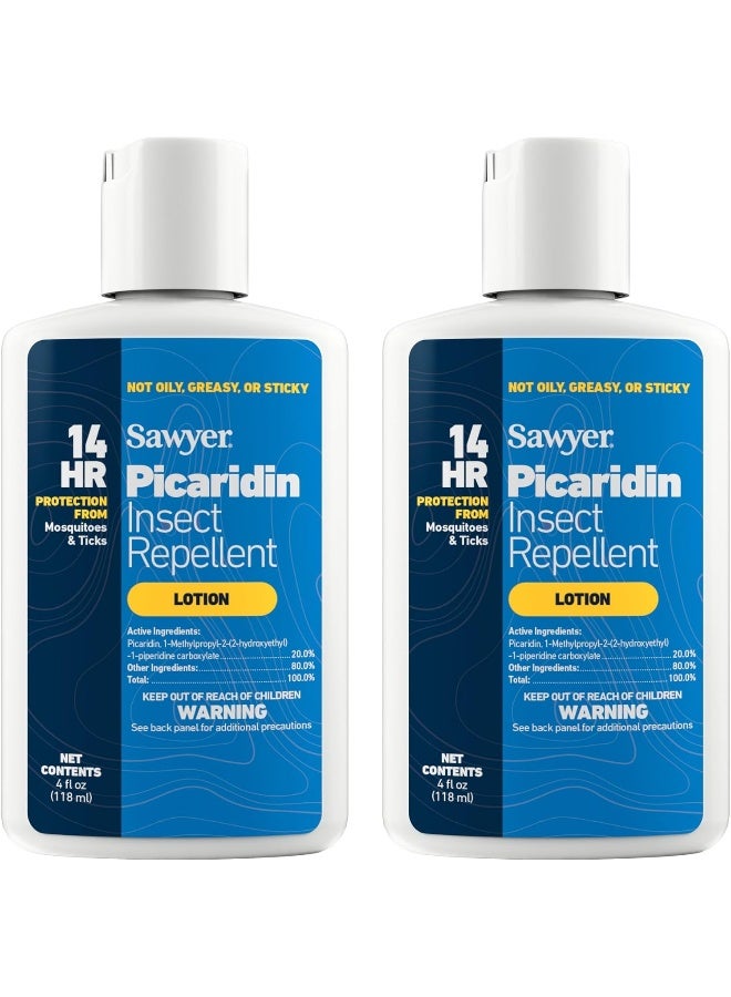 Sawyer Products SP5642 20% Picaridin Insect Repellent, Lotion, 4-Ounce, Twin Pack - Image 1